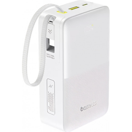 Baseus Powerbank Enerfill Bipow2 Pro, 30000mAh, 22.5W, Qc + PD, White - (E0028101)