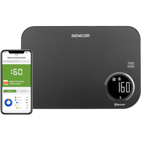Sencor ������� �������� 5kg Lcd ����� �� Bluetooth ��� �������� ������� ����� - (Sks 7078BK)