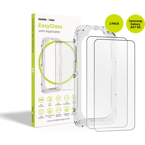 Mobile Origin Easyglass With Applicator Samsung Galaxy A57 5G, 2 Pack - (EGA-A575G-2pk)
