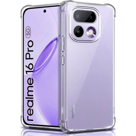 Techsuit - Shockproof Clear Silicone - Realme 16 Pro - Clear