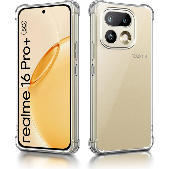 Techsuit - Shockproof Clear Silicone - Realme 16 Pro+ - Clear
