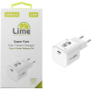 Lime Successories Lime Type C Gan Pd 3.0 Super Fast Travel Qc 3.0 LGC45W 45W 5V 4.0A /9V 4A/ 12V 3.75A/ 15V 3A/ 20V 2.25A WHITE