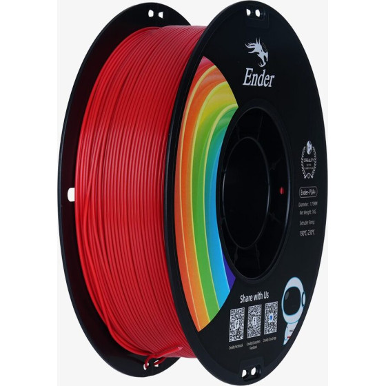 Creality EN-PLA+ Red Ender 3D Printer Filament Strength 34MPa Bend 77MPa 1 Kg Spool1.75 - (3301010309)