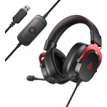 QCY Heroad VT200 Pro 7.1 Red Usb Playstation & Pc Gaming Headset 53mm Metal Headband PS4/PS5/Pc - (QCY-H8GM Black Red)