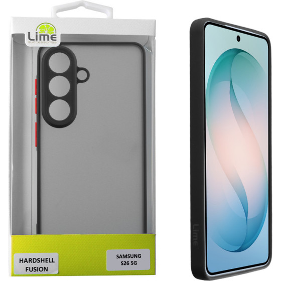 Lime Successories Lime ���� Samsung S26 5G 6.3'' Hardshell Fusion Full Camera Protection Black With Red KEYS
