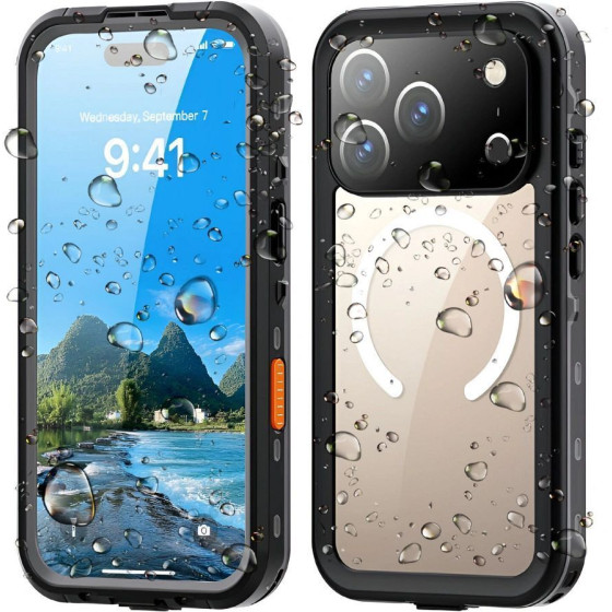 Waterproof Case Shellbox Dot Compatible With Magsafe For Iphone 17 Pro Max Black OEM