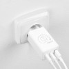 OBAL:ME GaN Wall Charger USB-A + 2xUSB-C 65W White - (OM65W2CA)