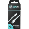OBAL:ME Super Fast USB-C/USB-C Braided Cable 60W 1m White - (CC60BWH)