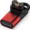 MajesticLine Adapter Lightning For Charging Garmin Watches red