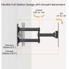 Powertech ��������� ���� ���������� 23-43'', ��� 30kg, Full Motion - (PT-1556)