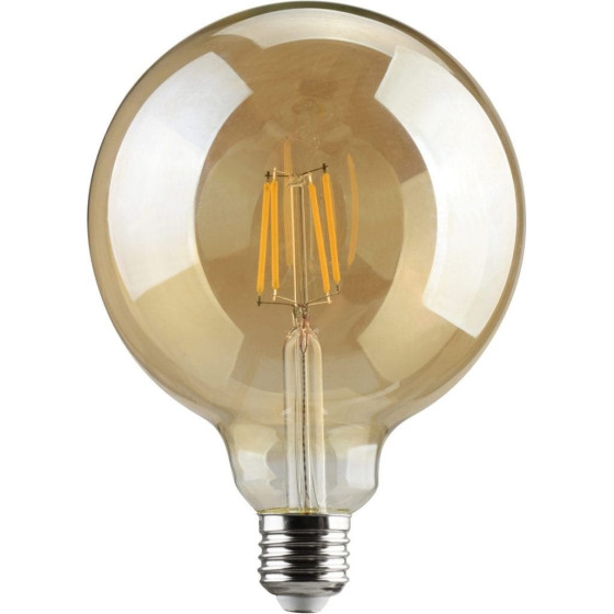 REDLED ����� Led Filament G125 E27 8W Warm Dimmable Golden 360�