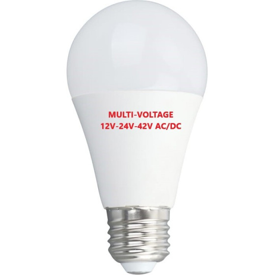 REDLED Rp ����� Led �60 - AC-DC/10W/3000K/E27/12V/24V/42V/����� �����