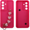 Volte-Tel ���� Samsung S26 5G 6.3'' Silicon Tpu With Strap Full Camera Protection Pink With Pink HEARTS