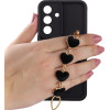 Volte-Tel ���� Samsung S26 Plus 5G 6.7'' Silicon Tpu With Strap Full Camera Protection Black With Black HEARTS