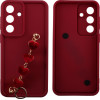 Volte-Tel ���� Samsung S26 Plus 5G 6.7'' Silicon Tpu With Strap Full Camera Protection Burgundy With Red HEARTS