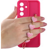 Volte-Tel ���� Samsung S26 Plus 5G 6.7'' Silicon Tpu With Strap Full Camera Protection Pink With Pink HEARTS