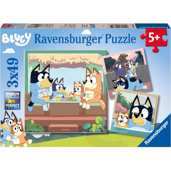Ravensburger Puzzle: Bluey - Blueys Adventures! (3x49pcs) (05685)