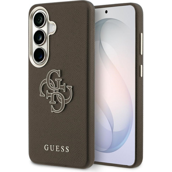 Guess Grained Big 4G Metal Logo Case For Samsung Galaxy S26 - Brown - (GUE005351-0)