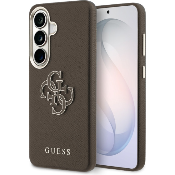 Guess Grained Big 4G Metal Logo Case For Samsung Galaxy S26+ - Brown - (GUE005352-0)