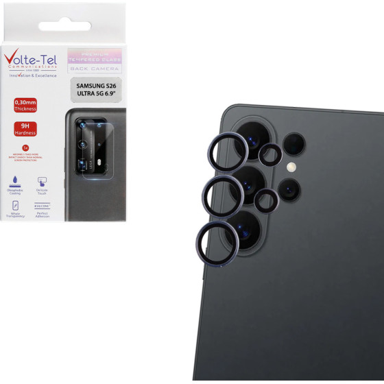 Volte-Tel Camera Glass Cover Samsung S26 Ultra 5G 6.9'' 9H 0.30MM Premium Easy Application BLUE