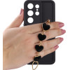 Volte-Tel ���� Samsung S26 Ultra 5G 6.9'' Silicon Tpu With Strap Full Camera Protection Black With Black HEARTS