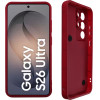 Volte-Tel ���� Samsung S26 Ultra 5G 6.9'' Silicon Tpu With Strap Full Camera Protection Burgundy With Red HEARTS