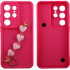 Volte-Tel ���� Samsung S26 Ultra 5G 6.9'' Silicon Tpu With Strap Full Camera Protection Pink With Pink HEARTS