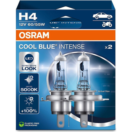 OSRAM COOL BLUE INTENSE NEXT GEN H4 12 V 60/55 W, 2 SZT - (64193CBN-2HB)