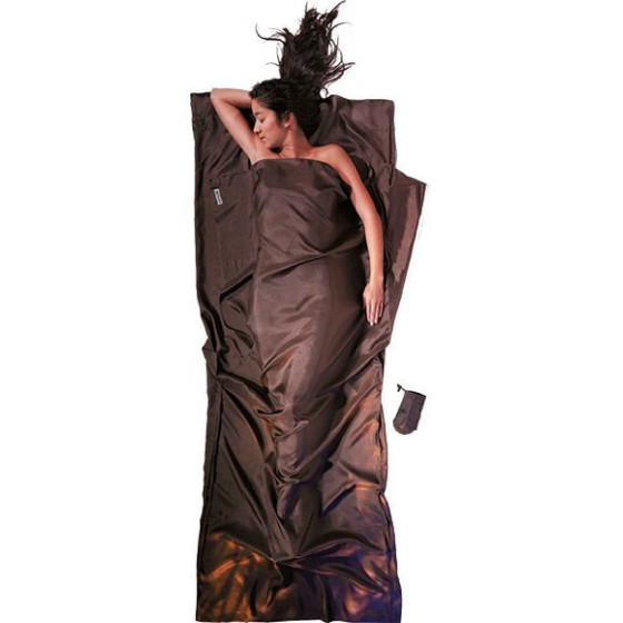 COCOON sleeping bag Adult Rectangular sleeping bag Silk Brown - (ST40)