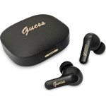 GUESS PU Metal Logo TWS Wireless Earphones Black - (GUTWSX45PGSK)