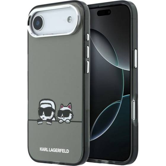 Karl Lagerfeld IML K&CH Heads Logo MagSafe Case for iPhone iPhone Air Black - (KLHMP17M6HPKACK)