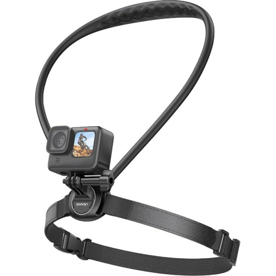 Usams Neck Mount For Sport Camera Joygo Joy01 Black - (JOY0101)