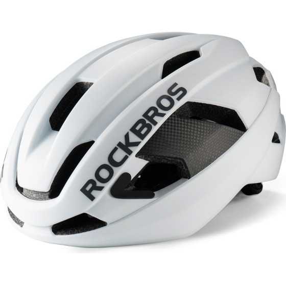 Rockbros LK-15 Carbon Fiber Bike Helmet 58-62cm - White - (Rockbros-10110046002)