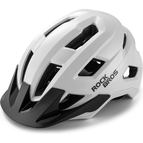 Rockbros LK-67 Youth Bike Helmet With Detachable Visor 54-58 Cm - White - (Rockbros-100050002)
