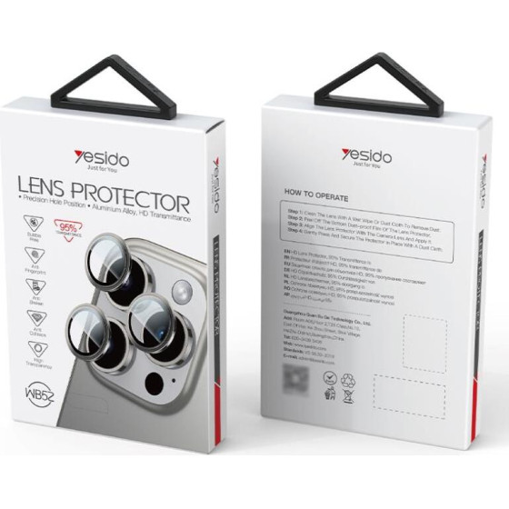 Yesido Lens Protection WB52 Iphone 16 Pro /16 Pro Max BLACK