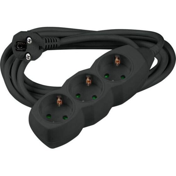 Technik ��������� 3 ������ �� ������� ������ 1.5 mm� 16A ����� 3m - (MT3W3M1,5-BK)