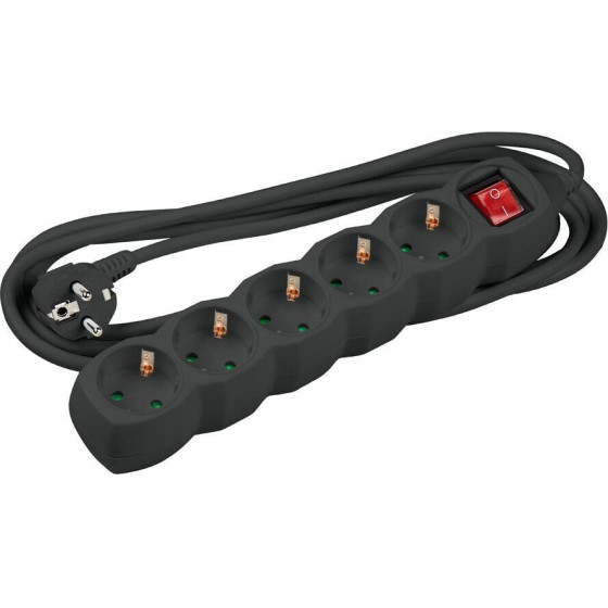 Technik ��������� 5 ������ �� �������� & 1.5 mm� ������� ������ 16A ����� 1.5m - (MT5W1,5MS1,5-BK)