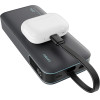 Cuktech LPB200N 40W 20000mAh Powerbank With Integrated Cable - Gray - (CUKL200NGLGR)