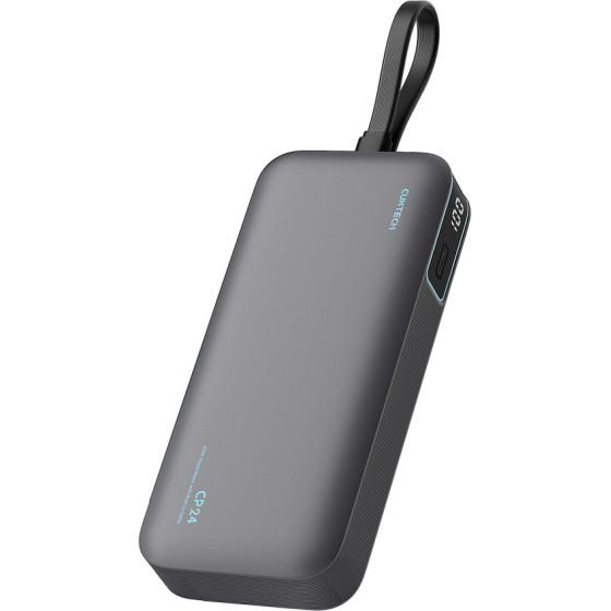 Cuktech LPB200N 40W 20000mAh Powerbank With Integrated Cable - Gray - (CUKL200NGLGR)