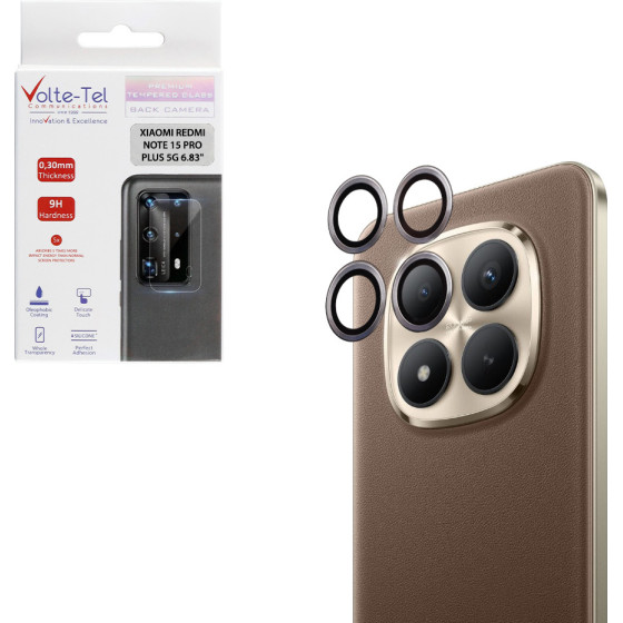 Volte-Tel Camera Glass Cover Xiaomi Redmi Note 15 Pro Plus /Poco M8 Pro 5G 6.83'' 9H 0.30MM Easy Application SILVER