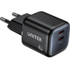 UNITEK 2x Gan 45W Mains charger, 2x USB-C PD, Qc - (P1129ABK01-EU)