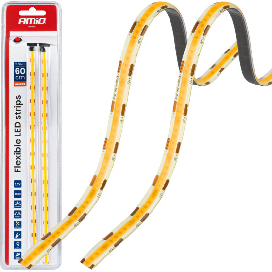 AMiO - ������ Led Cob 12V ��������� 2x30cm Flexible ��� ����������� ��������� ������� & Easy Install - ��� 2 ���. (04572/AM) - (04572)