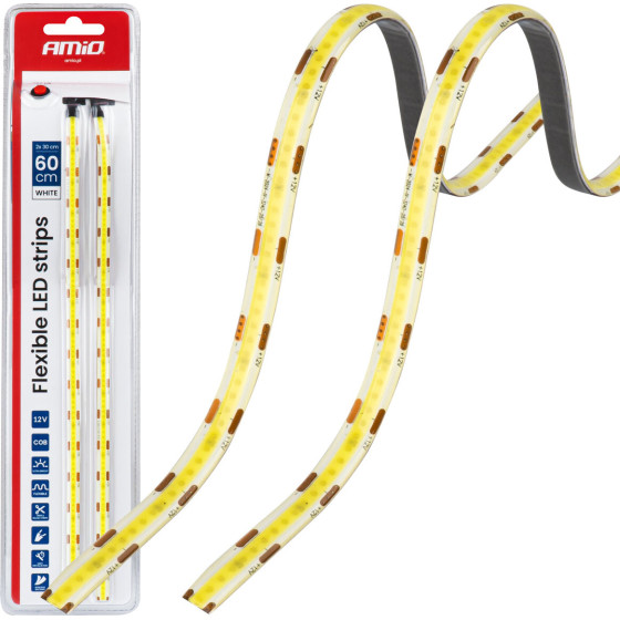 AMiO - ������ Led Cob 12V ����� 2x30cm Flexible ��� ������ ��������� ������� & Easy Install - ��� 2 ���. (04569/AM) - (04569)