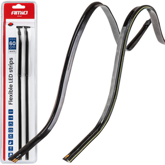 AMiO - ������ Led Cob 12V ����� 2x30cm Flexible ������� �������� ��� ������� & ������ ��� - ��� 2 ���. (04575/AM) - (04575)