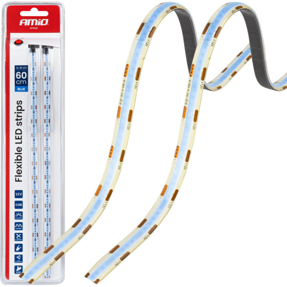 AMiO - ������ Led Cob 12V ���� 2x30cm Flexible ��� ����������� ��������� ������� & Easy Install - ��� 2 ���. (04571/AM) - (04571)
