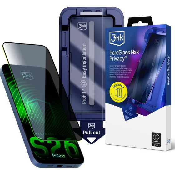 3MK Hardglass Max Privacy Privacy Glass For Samsung Galaxy S26 Black