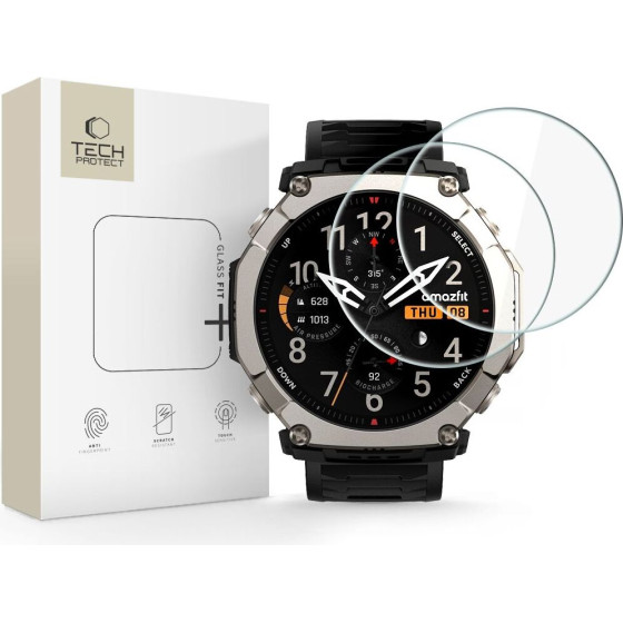 Tech-Protect Szklo Hartowane Glass FIT+ 2-Pack Amazfit T-Rex Ultra 2 CLEAR