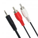 POWERTECH ������� 2 X RCA MALE / JACK 3,5MM MALE - 3M