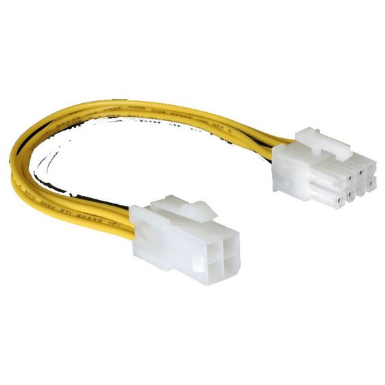 POWERTECH ������� ��� MB 4PIN ������ �� 8PIN �������� , 20CM