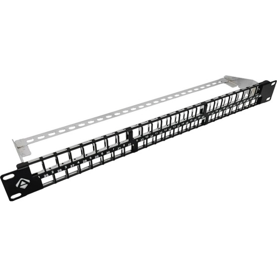 A-Lan Alantec 19'' Modular 48-Port 1U Patch Panel With Support Bracket (unpopulated) - (PK046)